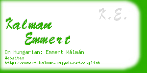 kalman emmert business card